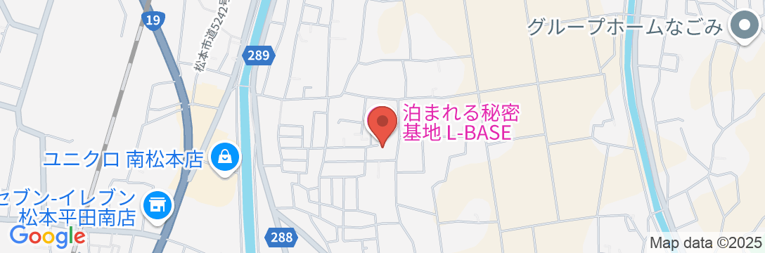 泊まれる秘密基地 L-BASEの地図