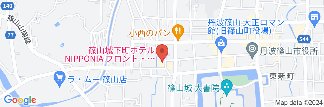 篠山城下町ホテルNIPPONIAの地図