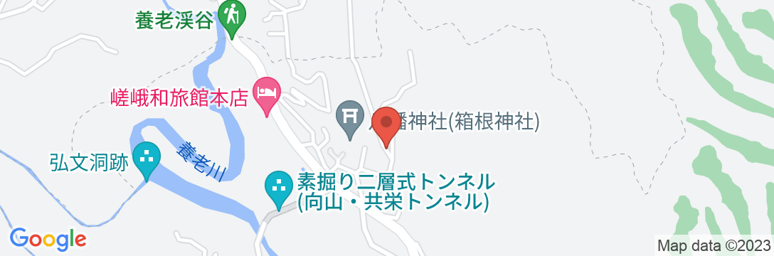 養老渓谷温泉郷 嵯峨和旅館の地図