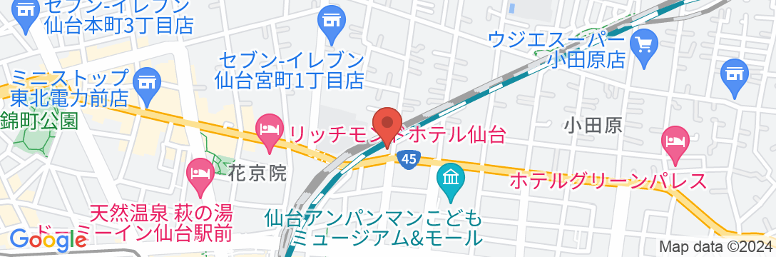 ホテルパレス仙台の地図