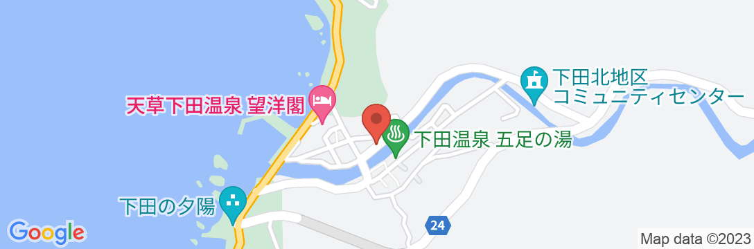 下田温泉 くつろぎの宿 マルコの地図