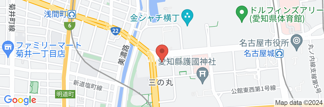 KKRホテル名古屋(国家公務員共済組合連合会名古屋共済会館)の地図