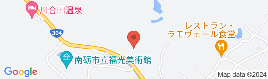 源泉の一軒宿 ふくみつ華山温泉の地図