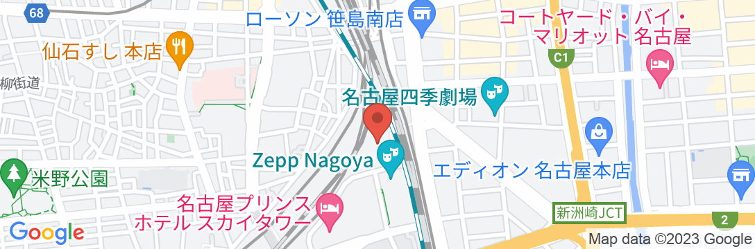 ストリングスホテル 名古屋の地図