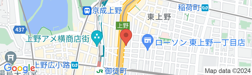 ホテルクラウンヒルズ上野プレミア(BBHホテルグループ)(旧:ライフツリー上野)の地図