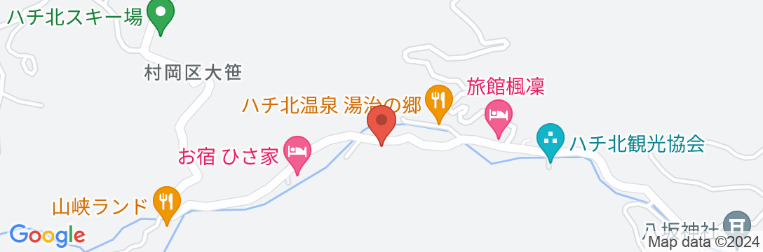 ハチ北高原 民宿 坂本屋の地図