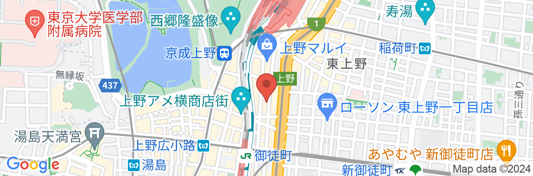 グランカスタマ上野店の地図