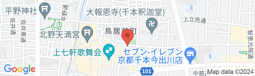 京の宿 華 西陣の地図