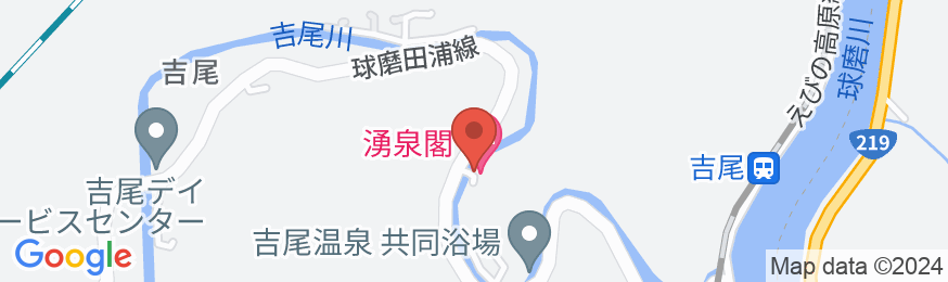 湧泉閣の地図