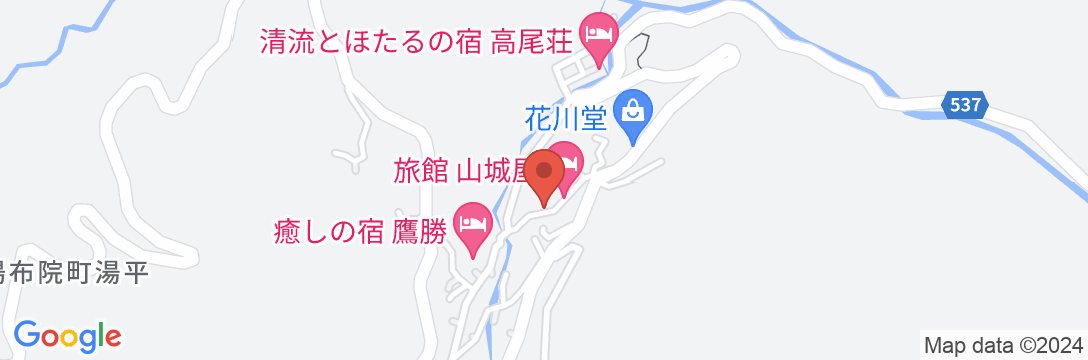 湯平温泉 旅館いづもやの地図