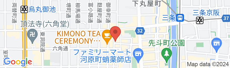 ホテルグレイスリー京都三条の地図