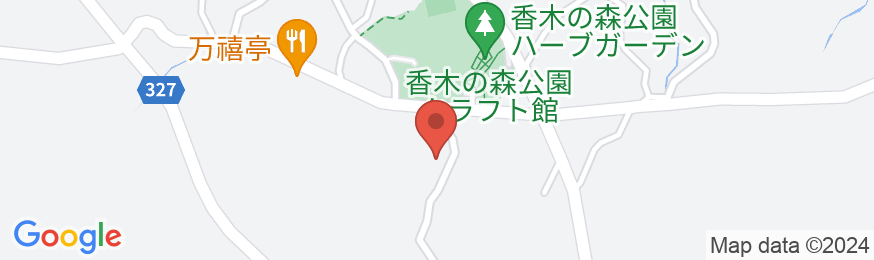 香木の森公園 バンガローの地図