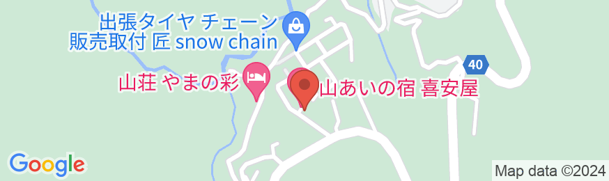 筋湯温泉 山あいの宿 喜安屋の地図