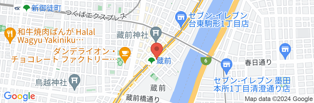 MyCUBE by MYSTAYS浅草蔵前(マイキューブバイマイステイズ)の地図