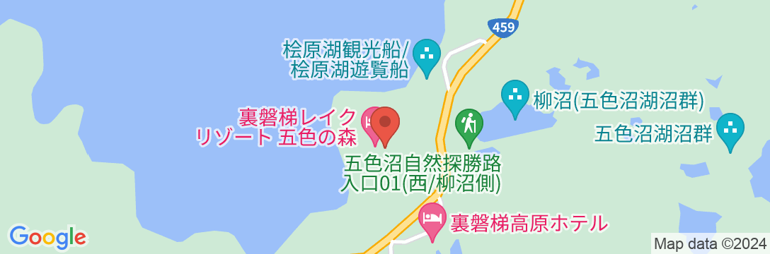 裏磐梯レイクリゾート 迎賓館 猫魔離宮(旧:裏磐梯猫魔ホテル)の地図