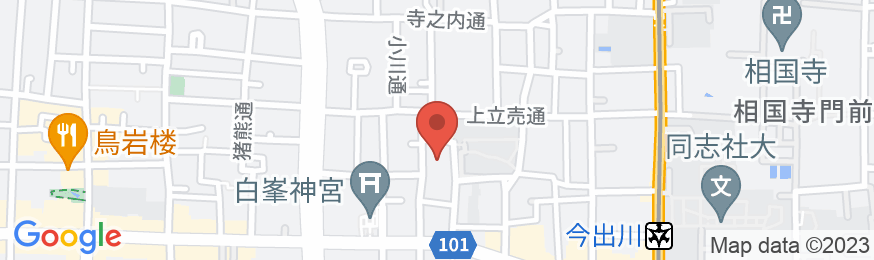 京都西陣の宿の地図