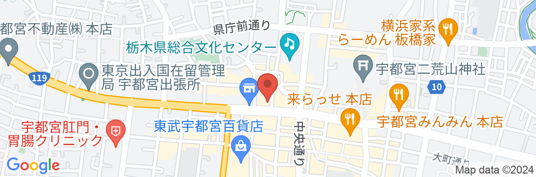 宇都宮東武ホテルグランデの地図