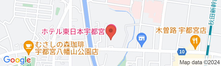 ホテル東日本宇都宮の地図