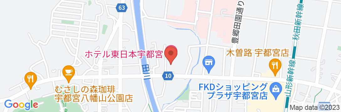 ホテル東日本宇都宮の地図