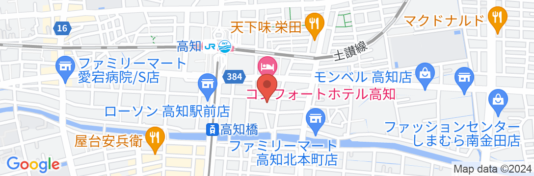 ホテル 港屋<高知県>の地図