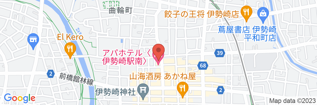 アパホテル〈伊勢崎駅南〉の地図