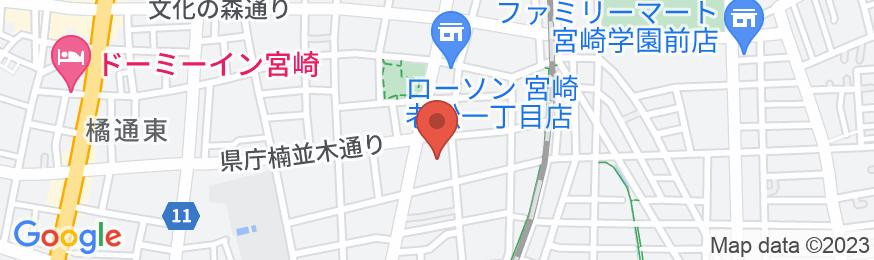 ビジネス宮崎ロイヤルホテルの地図