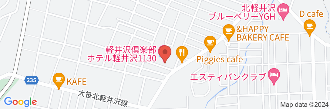 軽井沢倶楽部 ホテル軽井沢1130/ヒューイットリゾートの地図