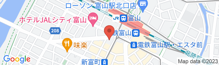 ホテルアルファーワン富山駅前の地図