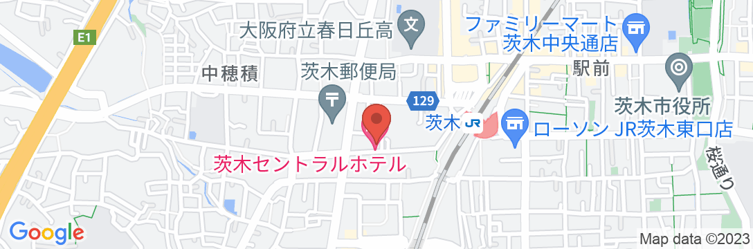 茨木セントラルホテルの地図