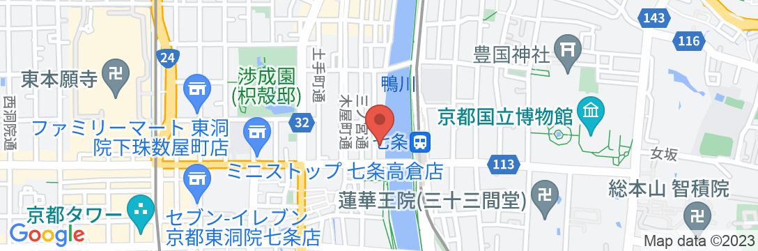 京都鴨川のお宿 たまみの地図