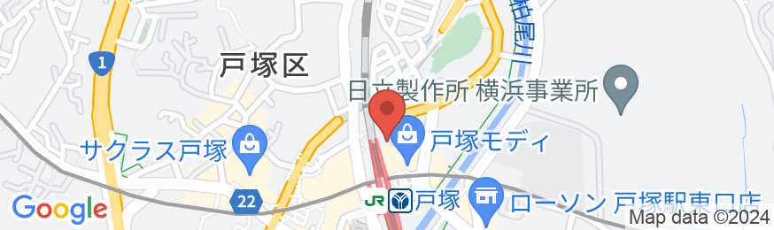 天然温泉 戸塚宿 大橋の湯 スーパーホテル戸塚駅東口の地図