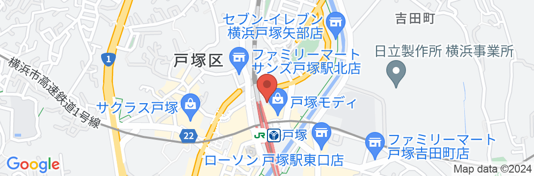 天然温泉 戸塚宿 大橋の湯 スーパーホテル戸塚駅東口の地図
