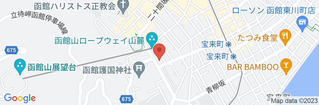 ホテル函館山の地図