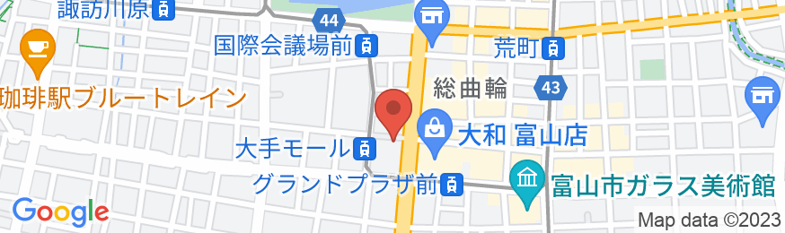 天然温泉 富山 剱の湯 御宿 野乃(ドーミーイン・御宿野乃 ホテルズグループ)の地図