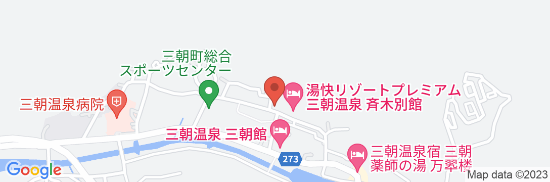 三朝温泉桃園館の地図