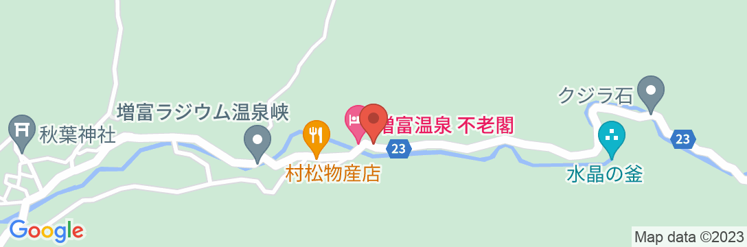 増富ラジウム温泉 三英荘の地図