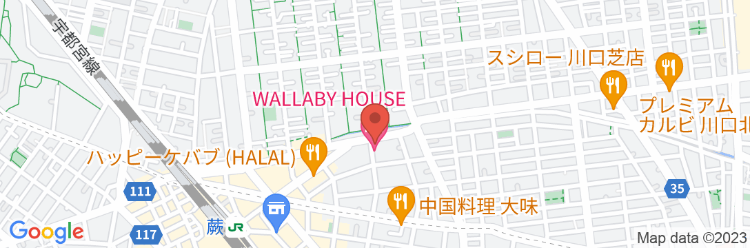 WALLABY HOUSEの地図