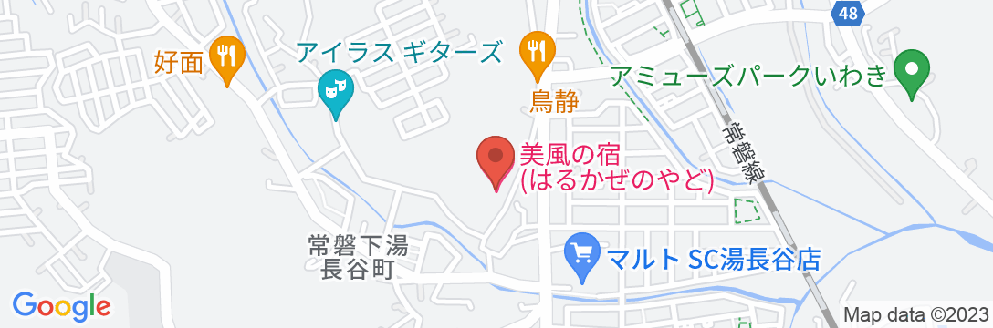 いわき 湯本温泉 美風の宿の地図