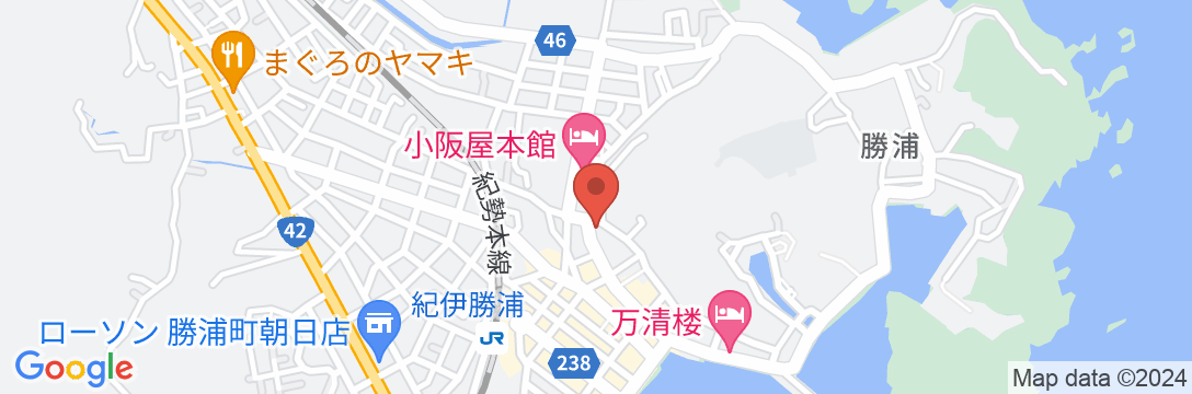 温泉民宿 小阪屋 元館の地図