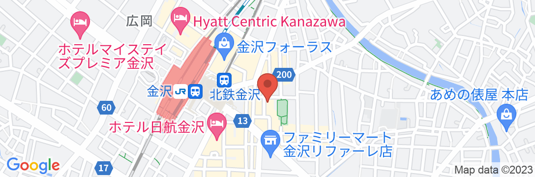 金沢駅前ホテルの地図