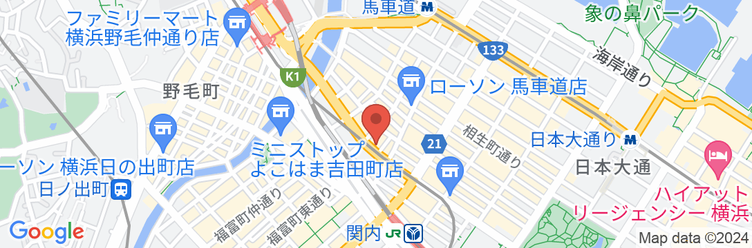 ホテルマイステイズ横浜関内の地図