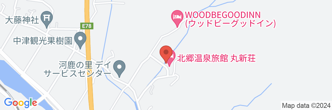 北郷温泉 べっぴんの湯の宿 丸新荘の地図