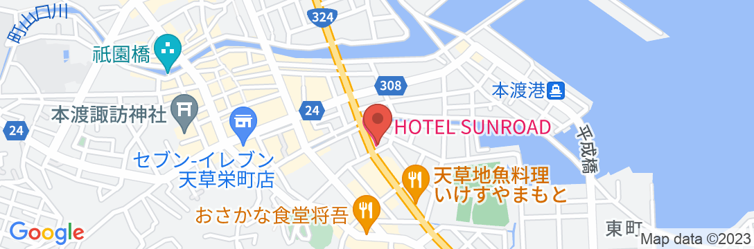 ホテルサンロードの地図