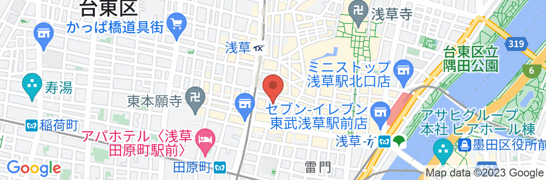 ホテルトレンド浅草の地図