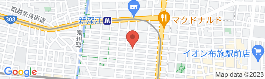 サンタナゲストハウス大阪の地図