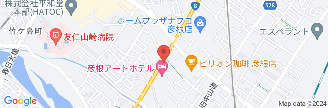 彦根アートホテルの地図