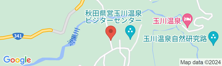 日本の山岳温泉リゾート 新玉川温泉の地図