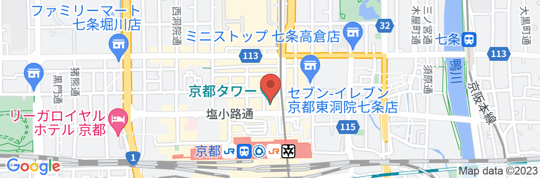 京都タワーホテルの地図