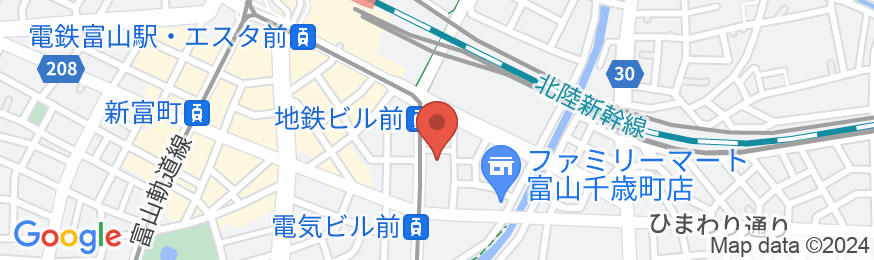 ホテルグランテラス富山桜橋通り(BBHホテルグループ)の地図
