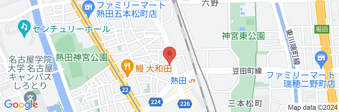 熱田の杜ホテル深翠苑(しんすいえん)の地図